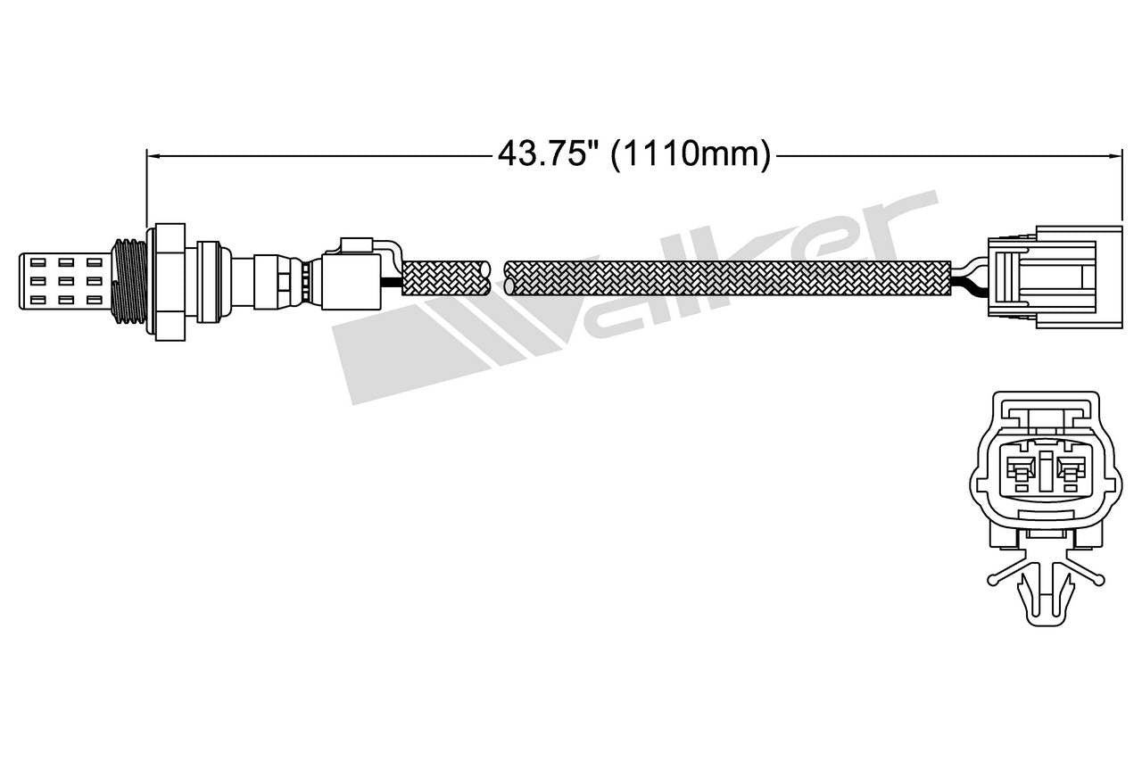 Walker Products Walker Products 250-22004 Oxygen Sensor 2-W Direct Fit 250-22004