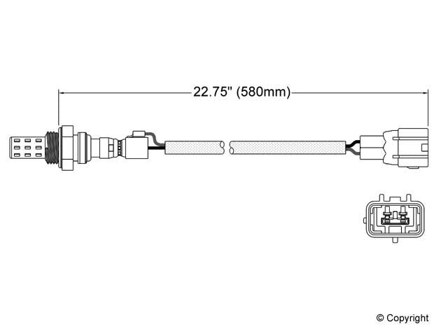 Walker Products Walker Products 250-22008 Oxygen Sensor 2-W Direct Fit 250-22008