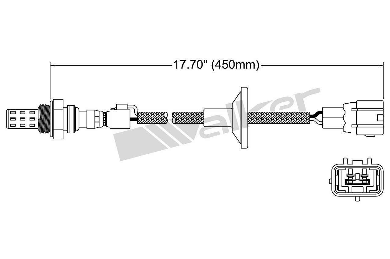 Walker Products Walker Products 250-22011 Oxygen Sensor 2-W Direct Fit 250-22011