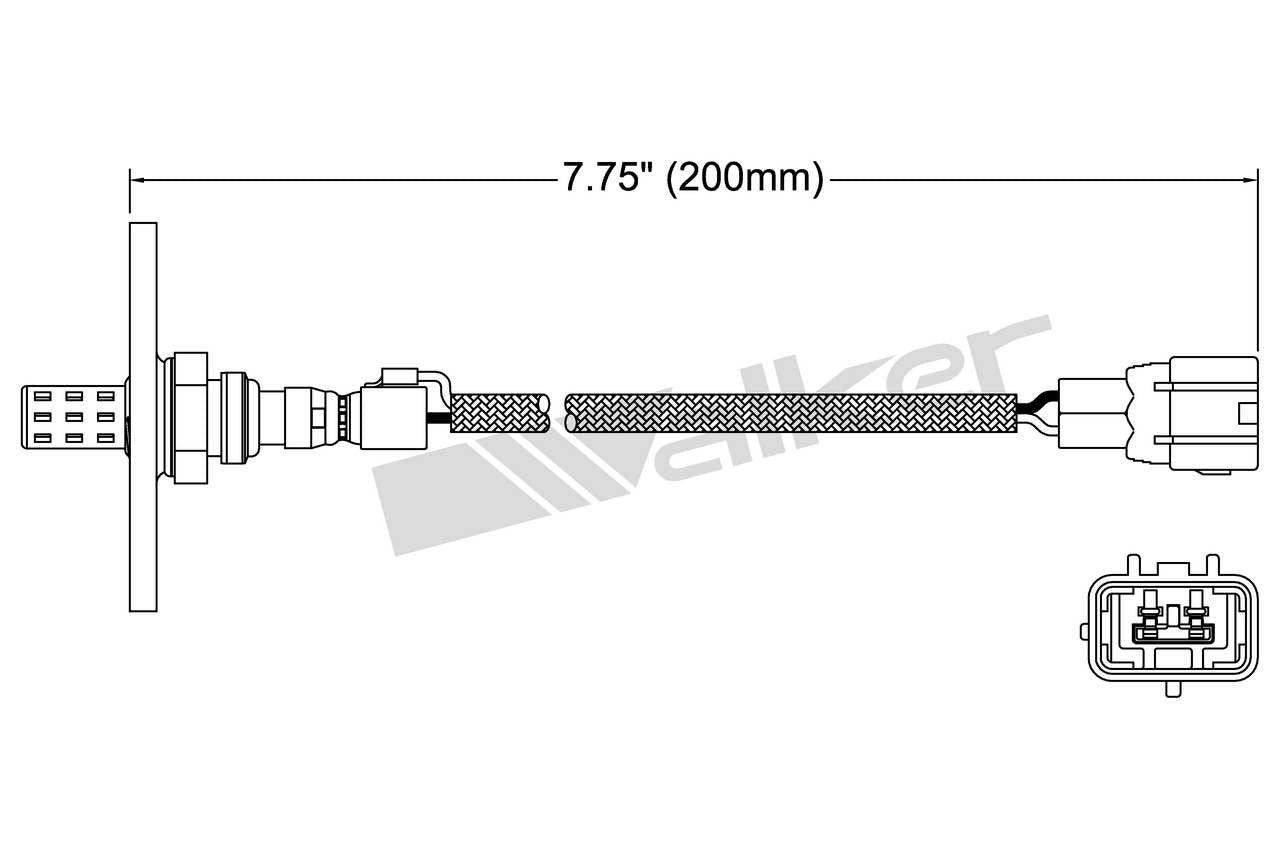 Walker Products Walker Products 250-22051 Oxygen Sensor 2-W Direct Fit W/Flange 250-22051