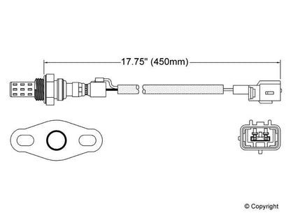 Walker Products Walker Products 250-22052 Oxygen Sensor 2-W Direct Fit W/Flange 250-22052