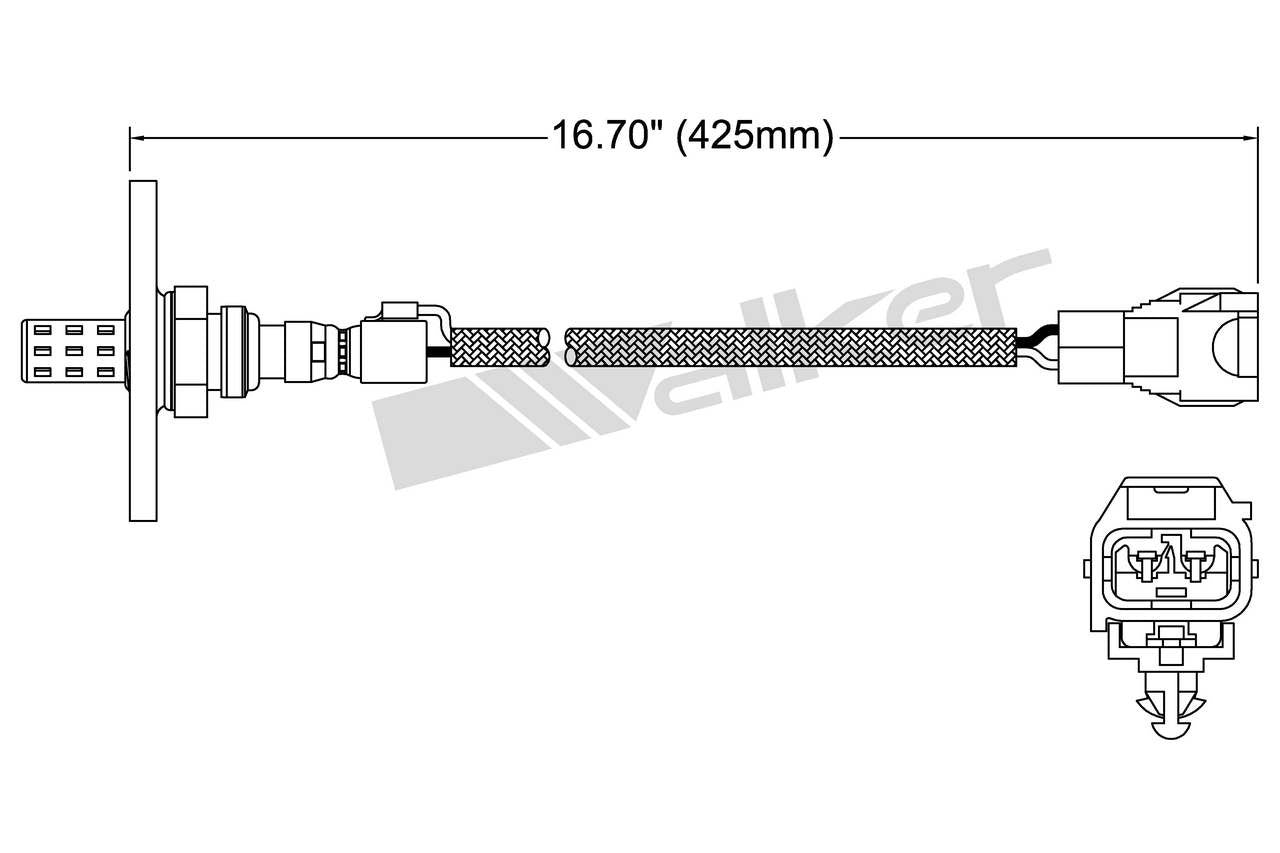 Walker Products Walker Products 250-22055 Oxygen Sensor 2-W Direct Fit W/Flange 250-22055