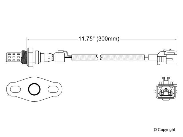 Walker Products Walker Products 250-22058 Oxygen Sensor 2-W Direct Fit W/Flange 250-22058