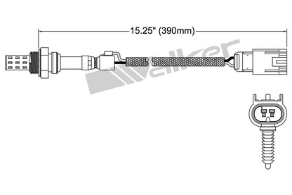 Walker Products Walker Products 250-22060 Oxygen Sensor 2-W Direct Fit 250-22060