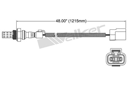 Walker Products Walker Products 250-22065 Oxygen Sensor 2-W Direct Fit 250-22065