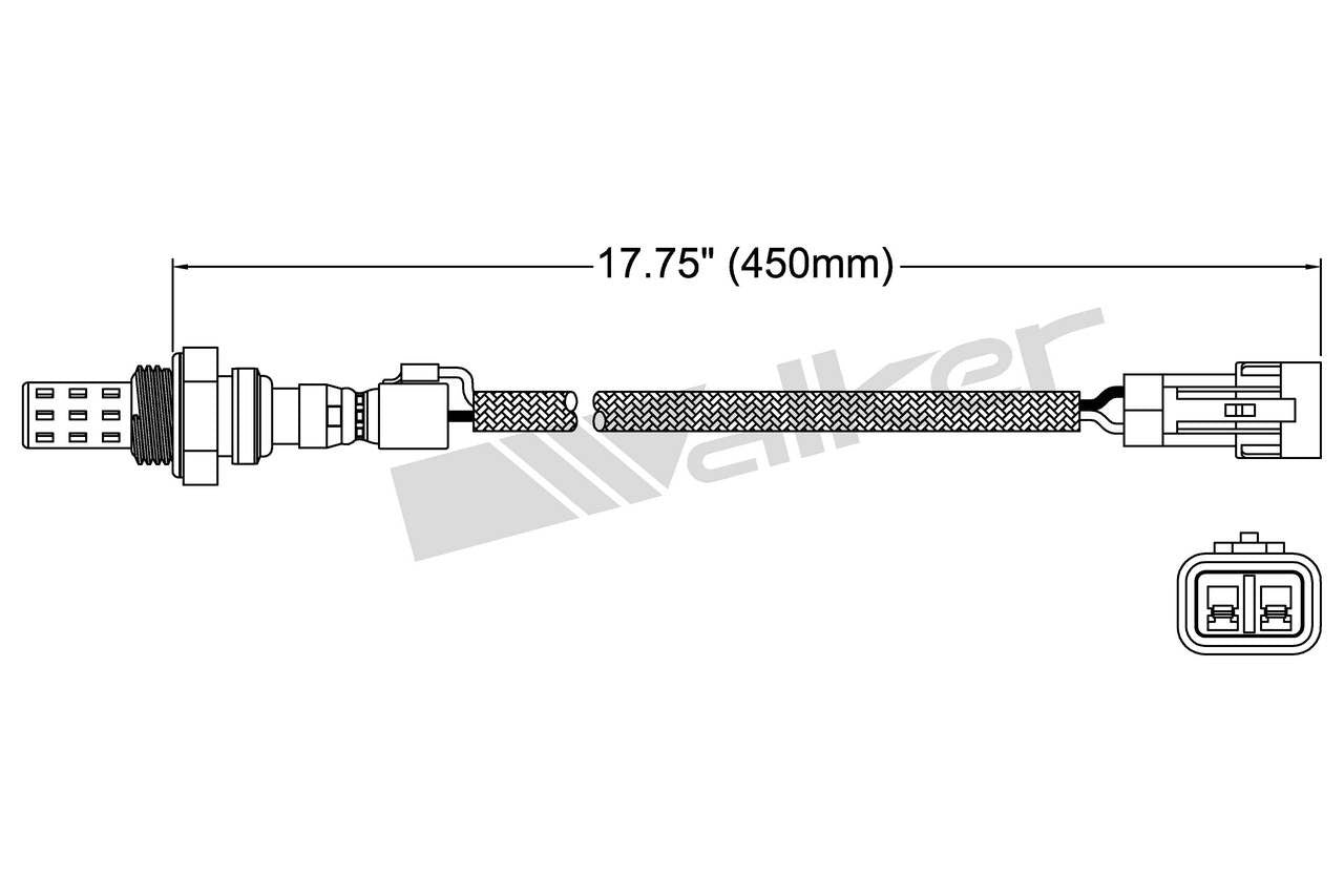 Walker Products Walker Products 250-22068 Oxygen Sensor 2-W Direct Fit 250-22068