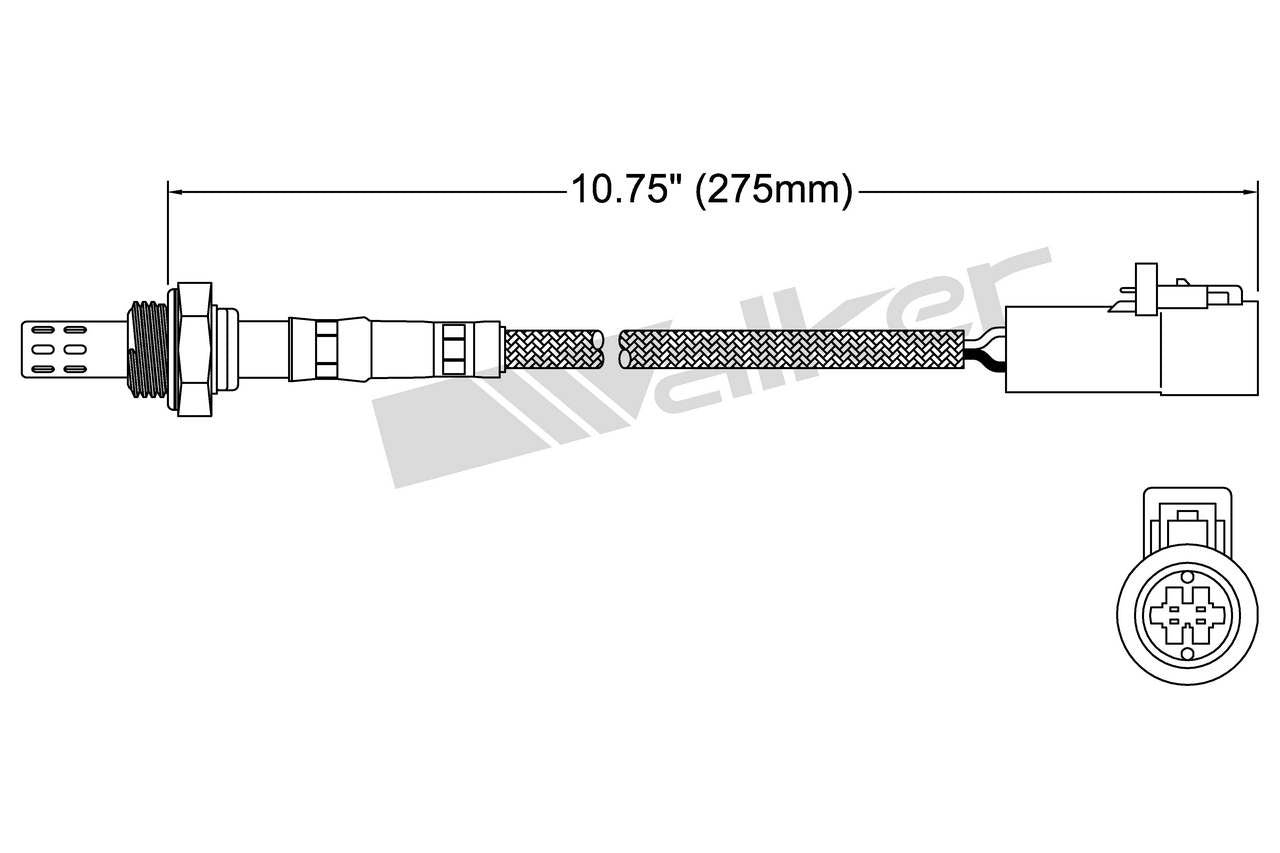 Walker Products Walker Products 250-23002 Oxygen Sensor 3-W Direct Fit 250-23002