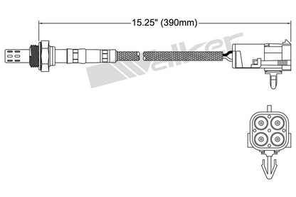 Walker Products Walker Products 250-23004 Oxygen Sensor 3-W Direct Fit 250-23004