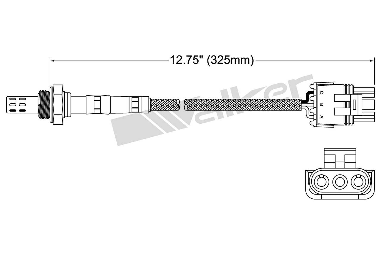 Walker Products Walker Products 250-23005 Oxygen Sensor 3-W Direct Fit 250-23005