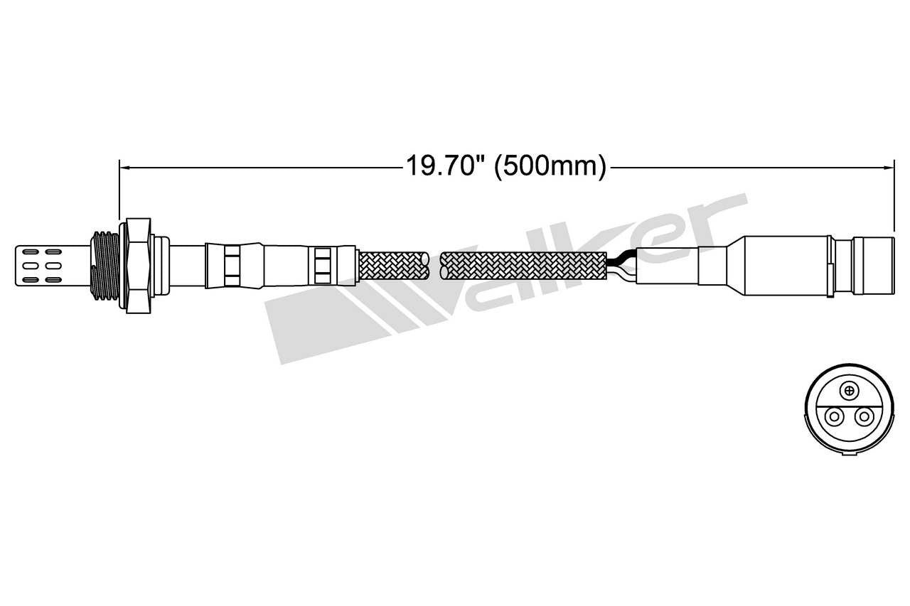 Walker Products Walker Products 250-23016 Oxygen Sensor 3-W Direct Fit 250-23016