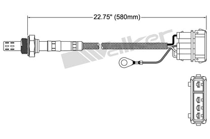 Walker Products Walker Products 250-23023 Oxygen Sensor 3-W Direct Fit 250-23023