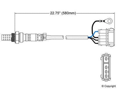 Walker Products Walker Products 250-23023 Oxygen Sensor 3-W Direct Fit 250-23023