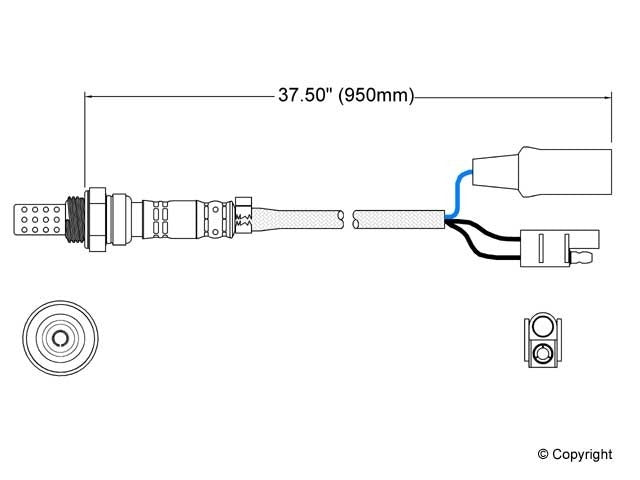 Walker Products Walker Products 250-23025 Oxygen Sensor 3-W Direct Fit 250-23025