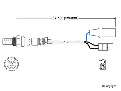 Walker Products Walker Products 250-23025 Oxygen Sensor 3-W Direct Fit 250-23025