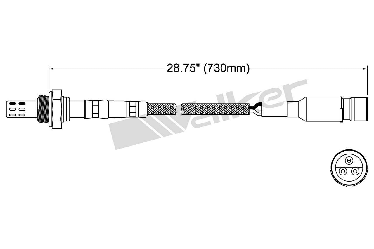 Walker Products Walker Products 250-23031 Oxygen Sensor 3-W Direct Fit 250-23031