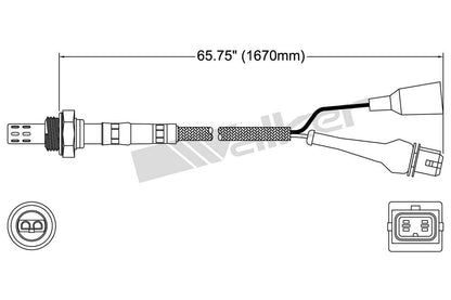 Walker Products Walker Products 250-23033 Oxygen Sensor 3-W Direct Fit 250-23033