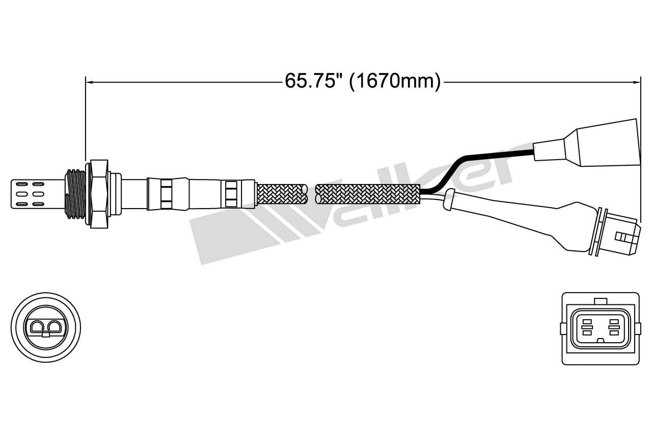 Walker Products Walker Products 250-23033 Oxygen Sensor 3-W Direct Fit 250-23033
