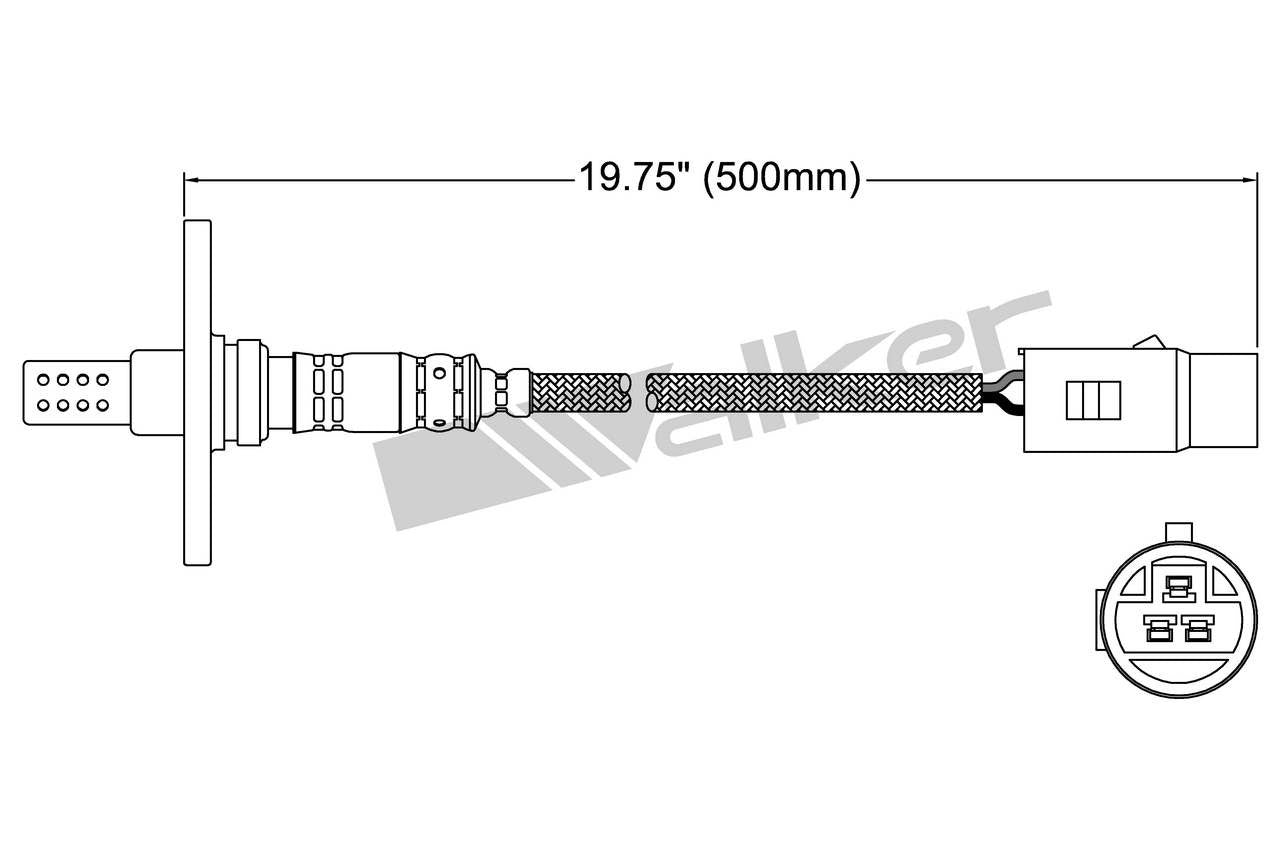 Walker Products Walker Products 250-23051 Oxygen Sensor 3-W Direct Fit W/Flange 250-23051