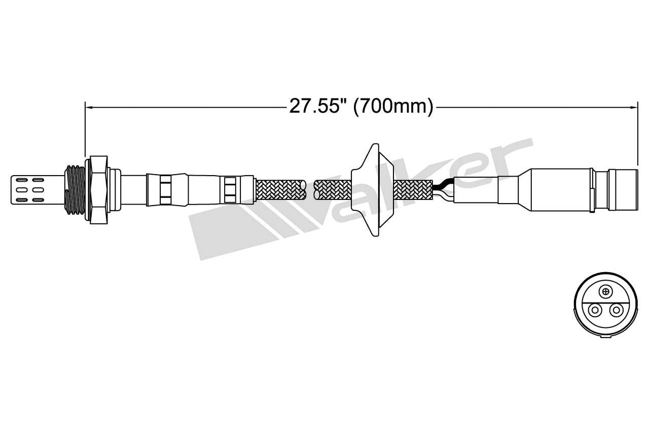 Walker Products Walker Products 250-23060 Oxygen Sensor 3-W Direct Fit 250-23060