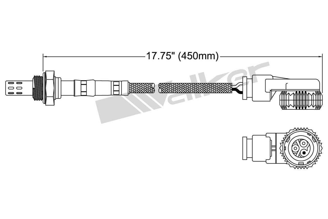Walker Products Walker Products 250-23074 Oxygen Sensor 3-W Direct Fit 250-23074