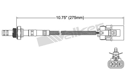 Walker Products Walker Products 250-23075 Oxygen Sensor 3-W Direct Fit 250-23075