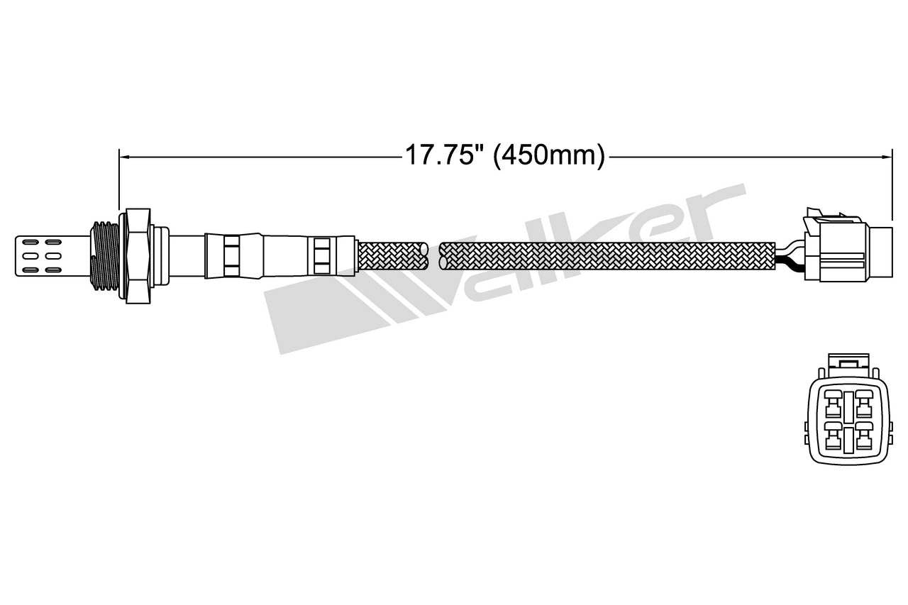 Walker Products Walker Products 250-23088 Oxygen Sensor 3-W Direct Fit 250-23088