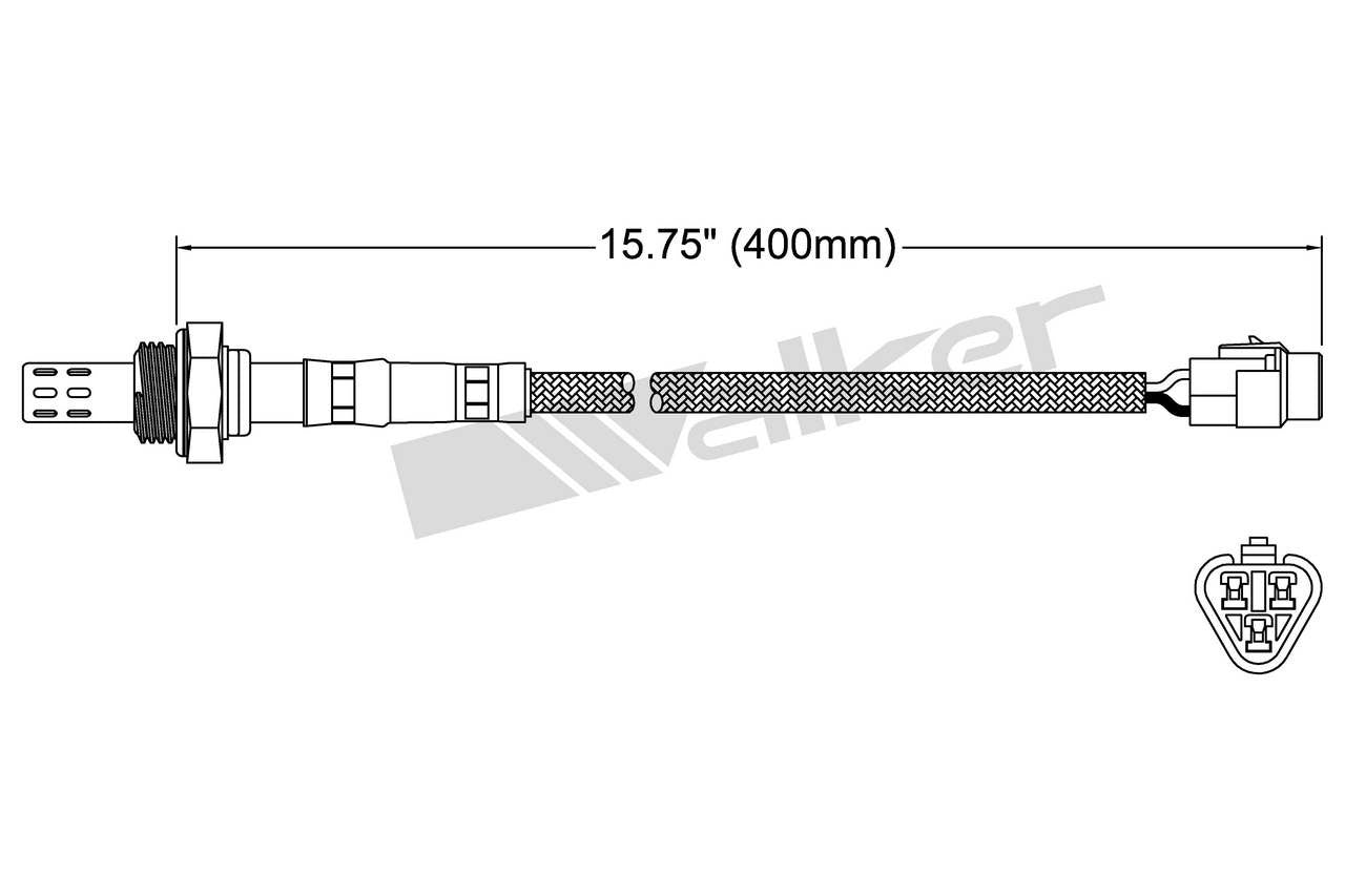 Walker Products Walker Products 250-23091 Oxygen Sensor 3-W Direct Fit 250-23091