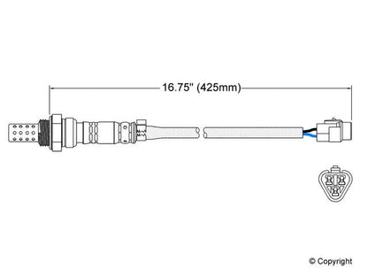Walker Products Walker Products 250-23091 Oxygen Sensor 3-W Direct Fit 250-23091
