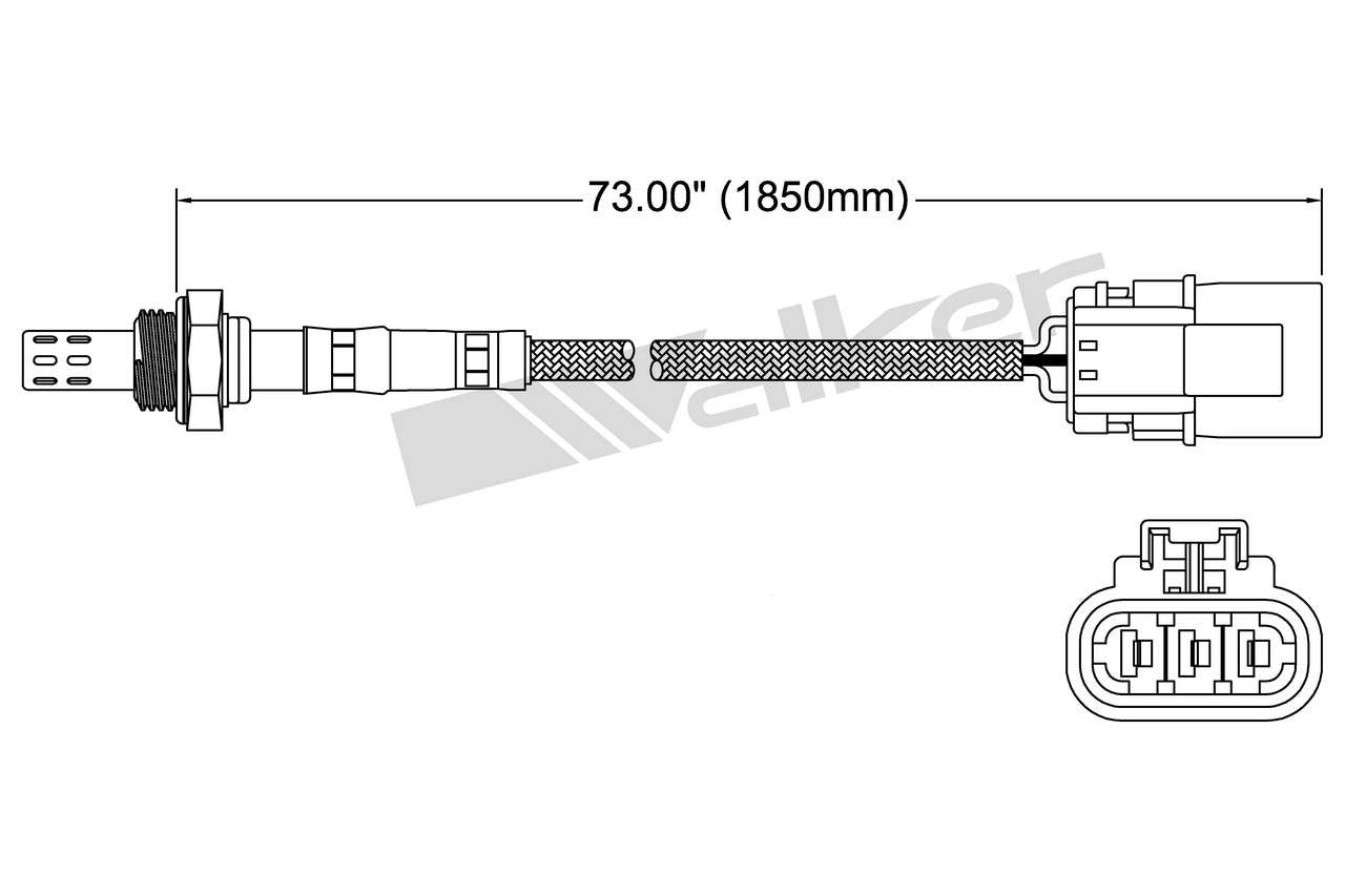 Walker Products Walker Products 250-23093 Oxygen Sensor 3-W Direct Fit 250-23093