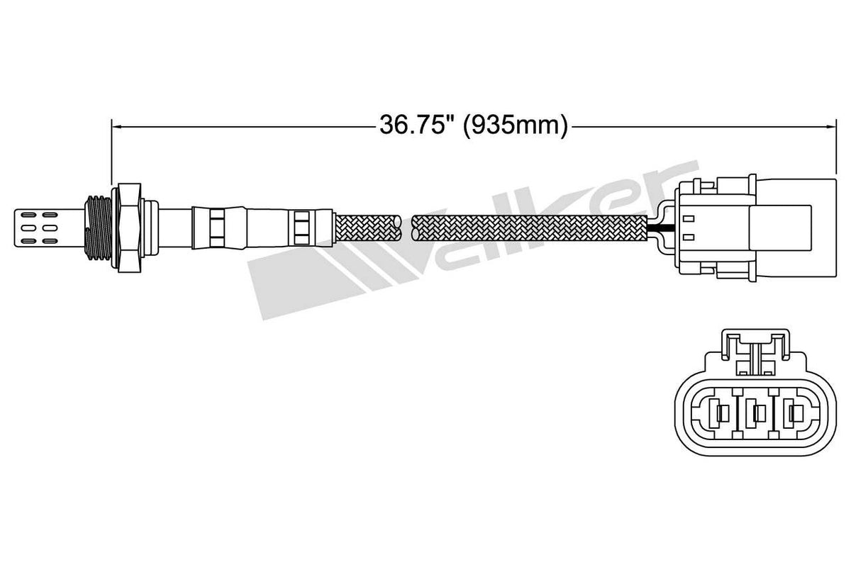 Walker Products Walker Products 250-23109 Oxygen Sensor 3-W Direct Fit 250-23109