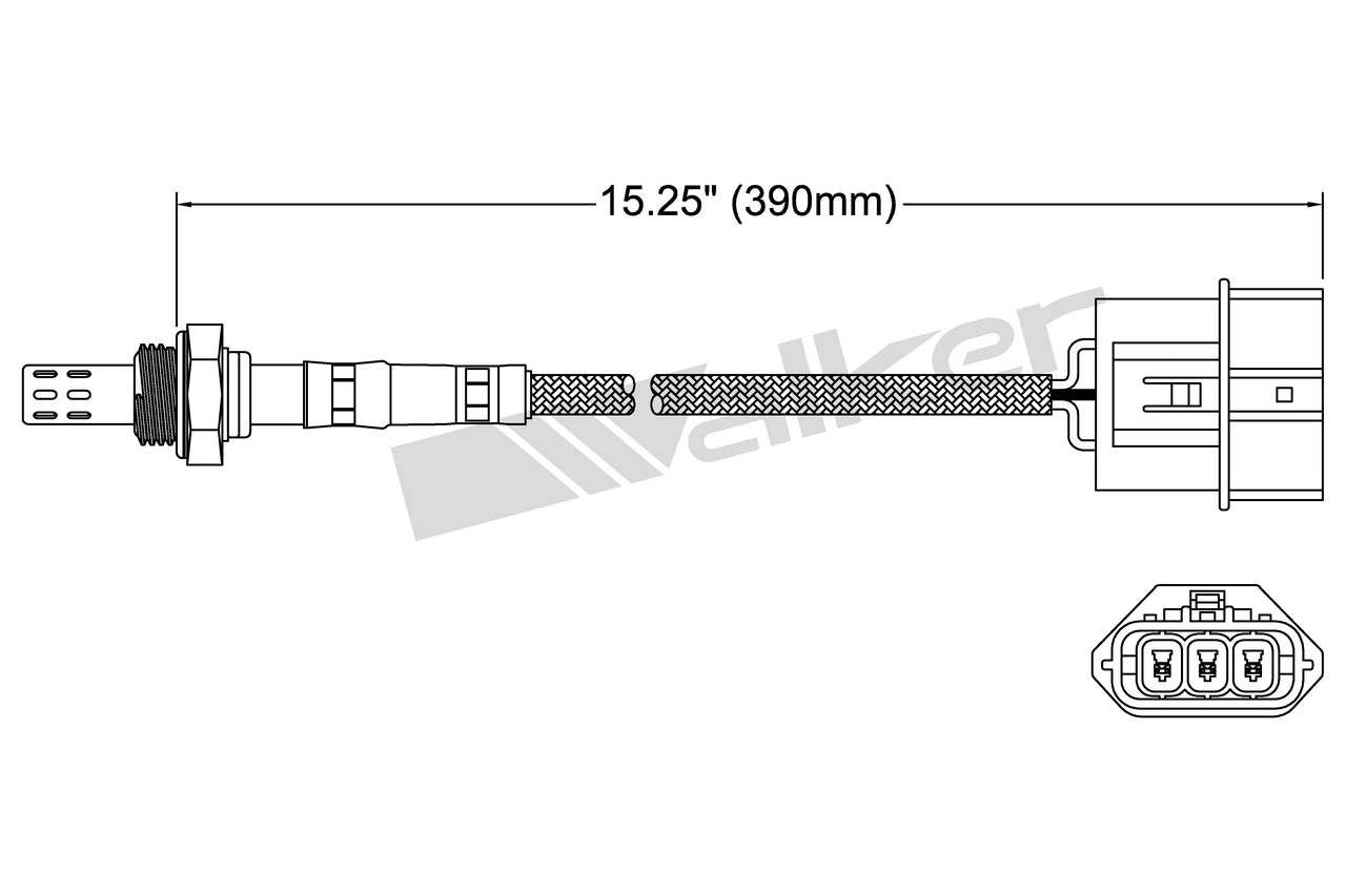 Walker Products Walker Products 250-23121 Oxygen Sensor 3-W Direct Fit 250-23121