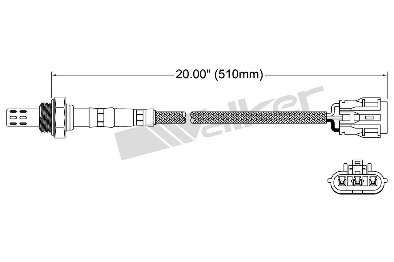 Walker Products Walker Products 250-23123 Oxygen Sensor 3-W Direct Fit 250-23123