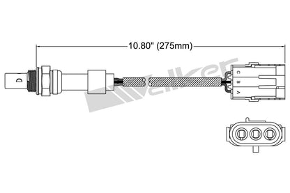 Walker Products Walker Products 250-23501 Oxygen Sensor 3-W Titania 250-23501