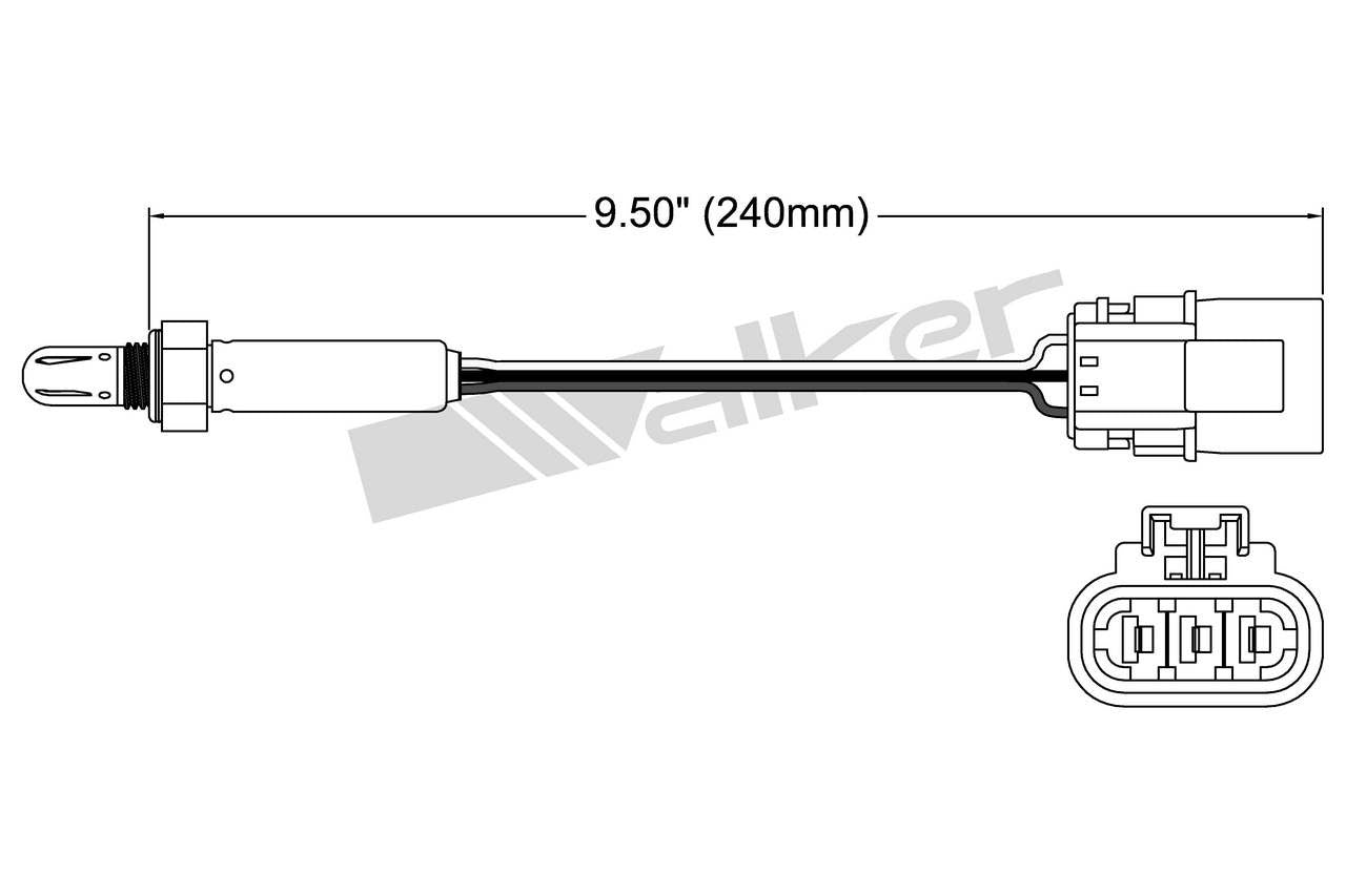 Walker Products Walker Products 250-23502 Oxygen Sensor 3-W Titania 250-23502