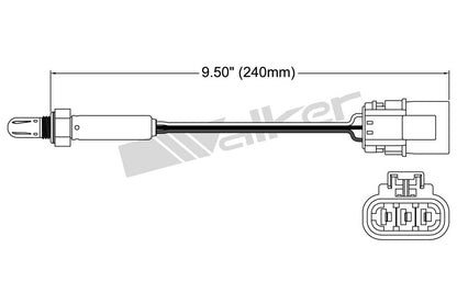 Walker Products Walker Products 250-23502 Oxygen Sensor 3-W Titania 250-23502