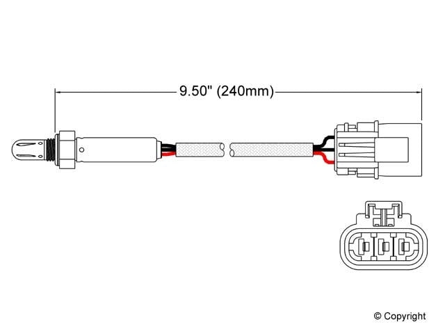 Walker Products Walker Products 250-23502 Oxygen Sensor 3-W Titania 250-23502