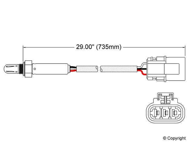 Walker Products Walker Products 250-23509 Oxygen Sensor 3-W Titania 250-23509