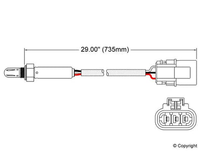 Walker Products Walker Products 250-23509 Oxygen Sensor 3-W Titania 250-23509