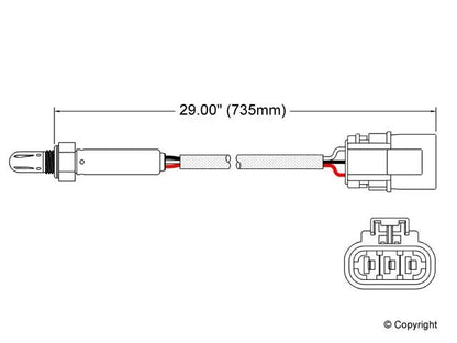 Walker Products Walker Products 250-23509 Oxygen Sensor 3-W Titania 250-23509
