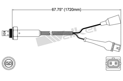 Walker Products Walker Products 250-23811 Oxygen Sensor 3-W Titania 250-23811