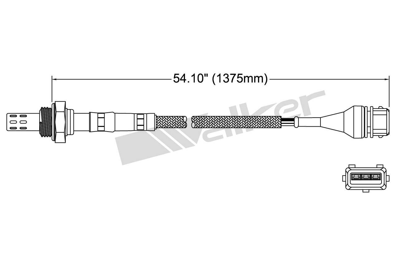 Walker Products Walker Products 250-23827 Oxygen Sensor 3-W Direct Fit 250-23827