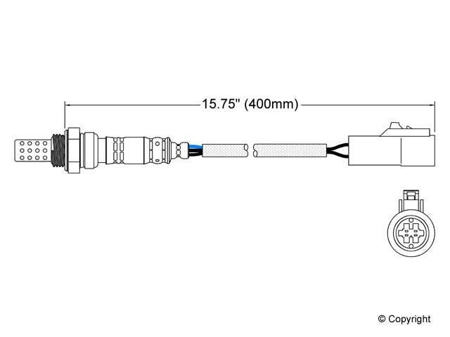 Walker Products Walker Products 250-24001 Oxygen Sensor 4-W Direct Fit 250-24001