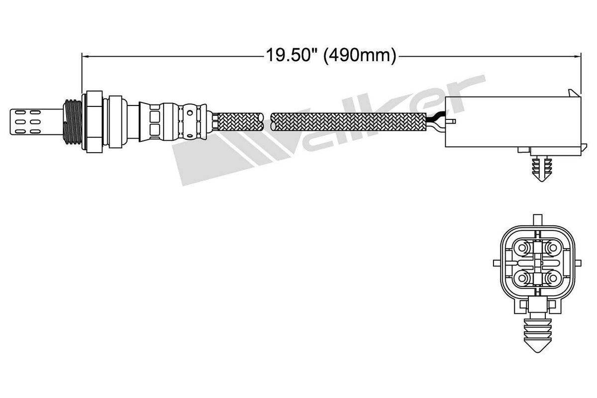 Walker Products Walker Products 250-24002 Oxygen Sensor 4-W Direct Fit 250-24002