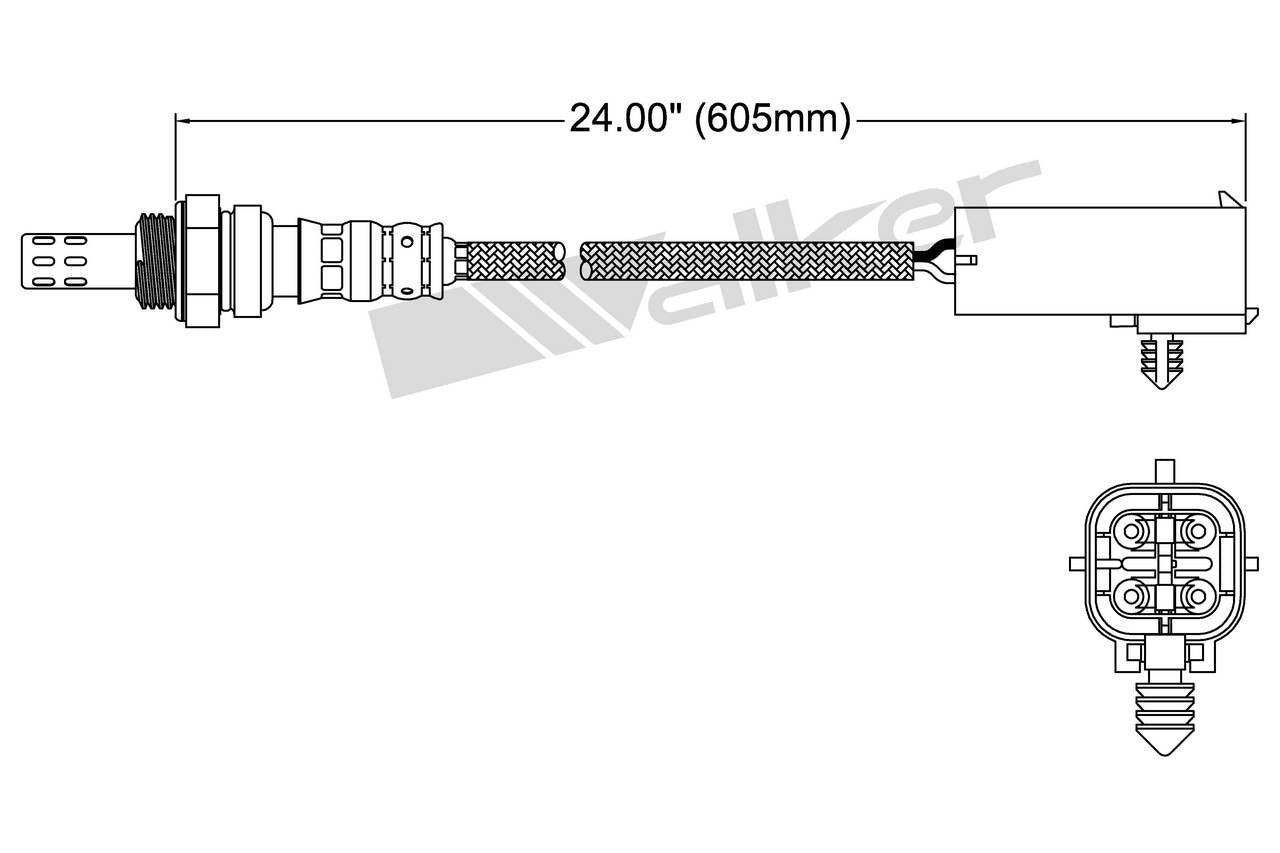 Walker Products Walker Products 250-24003 Oxygen Sensor 4-W Direct Fit 250-24003