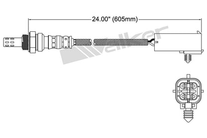 Walker Products Walker Products 250-24003 Oxygen Sensor 4-W Direct Fit 250-24003