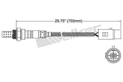 Walker Products Walker Products 250-24007 Oxygen Sensor 4-W Direct Fit 250-24007