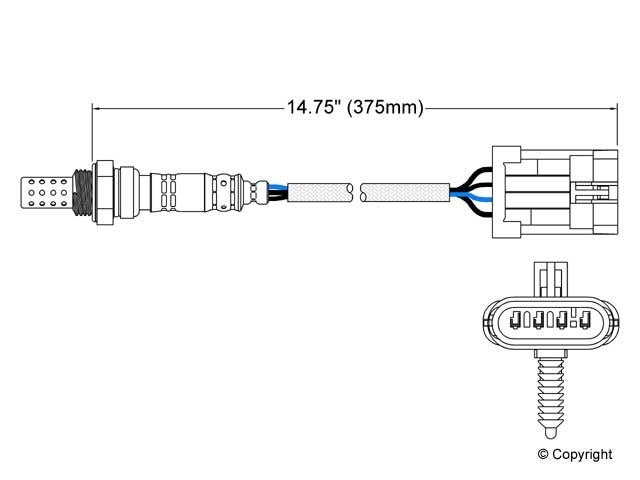 Walker Products Walker Products 250-24012 Oxygen Sensor 4-W Direct Fit 250-24012