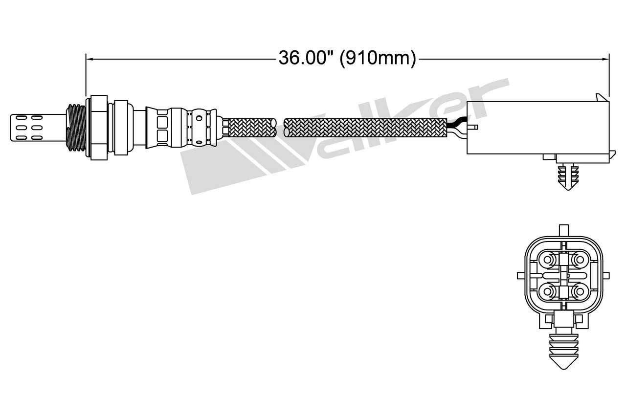 Walker Products Walker Products 250-24013 Oxygen Sensor 4-W Direct Fit 250-24013