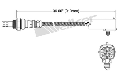 Walker Products Walker Products 250-24013 Oxygen Sensor 4-W Direct Fit 250-24013