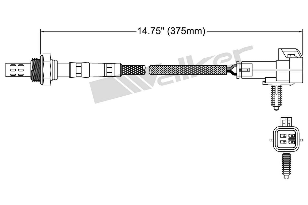 Walker Products Walker Products 250-24018 Oxygen Sensor 4-W Direct Fit 250-24018